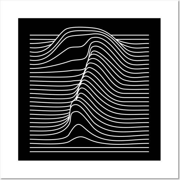 number 7 wave lines Wall Art by lkn